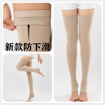 Warm and long non-slip leg protection knee socks sliding silicone knee protection knee socks cotton air conditioning room