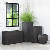 Nordic large flowerpot creative personality outdoor shopping mall custom balcony rectangular glass fiber reinforced plastic flower box