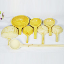 Wooden bath spoons solid wood big number water ladylike rice soup porridge spoon Berpine papaya Ladle Sauna with a bath and a ladle of water