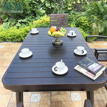 Outdoor Single Table Courtyard Open-air Table And Chairs Casual Chair Sub Aluminum Alloy Waterproof Sunscreen Telescopic Long Table Garden Table