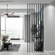 Modern simple screen partition Living room light luxury wrought iron bathroom entrance occlusion Simple stainless steel customization
