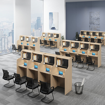 College students share self-study room partition table and chair closed learning postgraduate desk research desk research training counseling desk chair