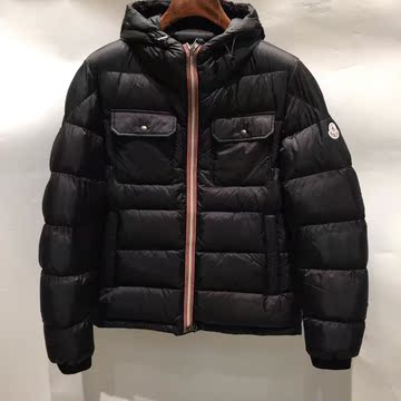 现货moncler/蒙口 16秋冬新款 男士时尚潮流 红白条拉链 羽绒服