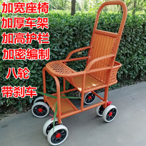 Summer and spring imitation rattan cart light universal wheel baby trolley imitation bamboo rattan breathable rattan Children Baby car