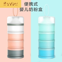 Baby milk powder boxed milk powder portable box out baby packaging box sealed milk powder grid large capacity small size