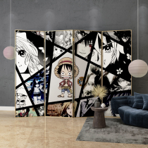 Customized modern simple light luxury screen partition living room entrance hotel personality Japanese animation folding screen