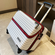 Exit Japan boarding suitcase woman 18 inch high-end aviation small hinomoto universal wheel opening flight attendant box