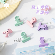 This Lady macaron color dovetail clip high face value long tail clip test paper bill office document invoice small clip