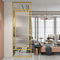  Changhong glass partition screen Stainless steel Nordic light luxury gathering wealth entrance Modern living room household metal occlusion