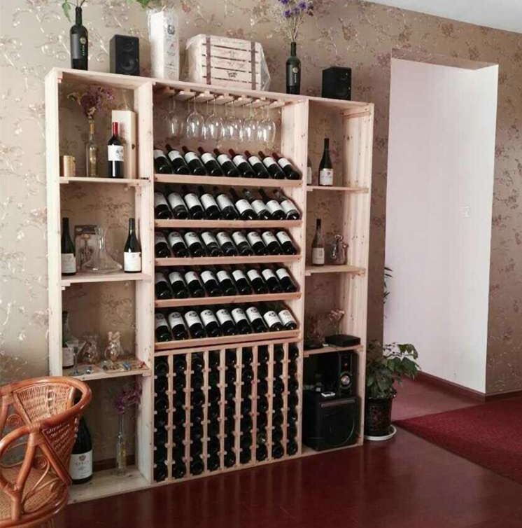 95 96 Red Wine Decoration Modern Creative Solid Wood Wine Rack