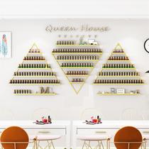 Diamond wall-mounted shelf Nail Polish glue storage rack nail art wall Net red nail polish display rack multi-layer polygon