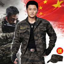 New new military uniform mens cotton Dark Night Special Forces male black hawk high elasticity camouflage suit set military industry