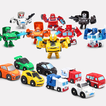 Genuine deformation toy King Kong Mini Q Bumblebee Mini Doll Autobot full set of children's car accessories