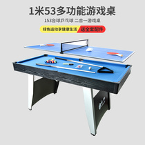 Hano childrens pool table home black eight billiard table toy mini pool table table tennis billiards two in one