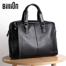 Cold beast leather mens handbag mens bag briefcase business leisure first layer soft cowhide shoulder crossbody bag backpack