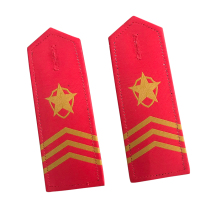 Cultural and Industrial corps Snare drum band shoulder card logo Red epaulet Honor guard performance suit Shoulder decoration Shoulder card customization
