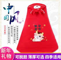 The Year of the Tiger Baobao is a newborn baby spring autumn and winter thickened cotton newborn birth room red huddle can be removed
