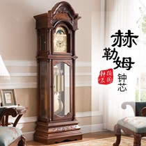 Germany Hermler copper movement luxury clock vertical clock European-style floor clock living room standing clock mechanical big pendulum clock
