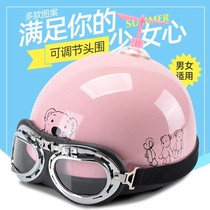 Tram helmet retro full helmet motorcycle female cute sunscreen rainproof summer light Four Seasons Net red male helmet