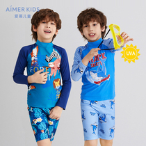 Aimer Kids love Kids boy five-point swimming trunks AK2675122 AK2675092