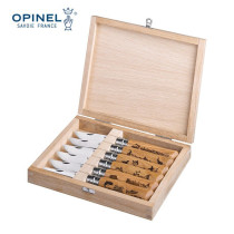 OPINEL France OPINEL 8 stainless steel folding knife oak handle animal pattern collection knife