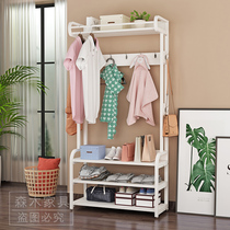 Coat rack floor-to-ceiling household foyer bedroom storage rack simple modern multifunctional hanger shoe rack integrated