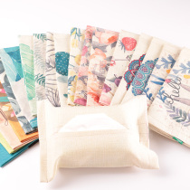 Cotton and linen cloth art storage utensils finishing pumping tissue bag box DIY private custom printing logo advertising ceremony
