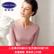 Q an Lifang women's long sleeve thin seamless fit warm top bottomed cotton sweater ed0286