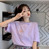 Sweet Potato Purples short sleeve T-shirt woman ins2020 years Summer new original Cebu Wind Girl superfairy blouse