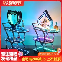 Bar luminous wine car night KTV wine delivery car mobile service birthday cake car led trolley