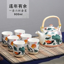 Ciliang pot retro blue and white ceramic with filter home tea set porcelain teapot large capacity tea set