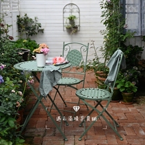 Balcony Table And Chairs Three Sets Casual Folding Outdoor Patio Iron Art Terrace Table And Chairs Combined Modern Interior Small Tea Table