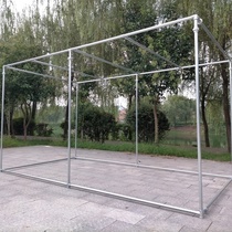 Simple large household sun quilt balcony drying rack windproof floor outdoor galvanized steel pipe double rod customization