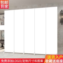 Custom pure white screen partition wall folding mobile office hospital with modern simplicity to block the net red folding screen