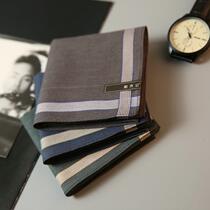 Temperament business handkerchief men sweat-sucking handkerchief from Xinjiang long-staple cotton Fathers Day gift 2021 New