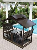Garden rocking chair outdoor power courtyard four adult swing indoor and outdoor balcony table and chair wrought iron recliner home