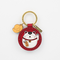 ZOOMON lucky cat handmade cartoon keychain cute birthday gift Christmas bag pendant car pendant