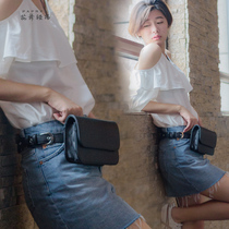 5021*All-match fashion womens shopping guide salesperson small bag car sales jewelry black waist bag female