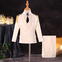 Childrens suit suit Boy suit Handsome flower girl dress Little boy catwalk host Big boy piano performance suit