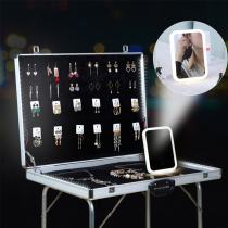 Night market stalls shelves shelves folding tables portable stalls artifact mobile stalls LED makeup mirrors