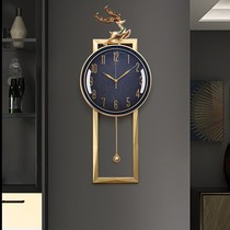 Modern light luxury enamel wall clock home fashion mute decorative clock living room hanging wall creative atmospheric clock