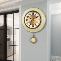 Simple European clock ceramic wall clock living room modern personality Fashion Home clock American fashion creative hanging watch