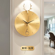 Nordic light luxury wall clock living room home deer head clock fashion creative art clock bedroom silent simple wall watch