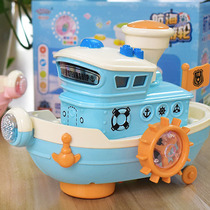 Childrens electric universal sound and light large luxury tour ship model simulation ship speedboat warship boys and girls toys