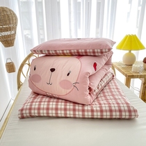 Class A cotton kindergarten three-piece quilt set six-piece baby nap into the park bed Children are the core four seasons