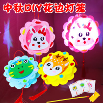 Halloween handmade diy cartoon lantern childrens portable glowing kindergarten homemade material bag non-woven Lantern