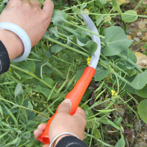 Small tooth sickle grass cutter agricultural with serrated small sickle grass hook weeding grass grass leek small stainless steel old chain knife