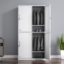 Four-door staff locker iron locker home change wardrobe steel storage cabinet gym with lock iron cabinet