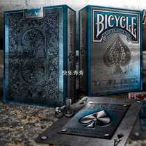 Bicycle Metal Blue Rider Back Playing Cards Poker Size USPCC