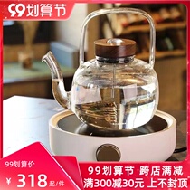 Ancestral craftsman Taiwan Yilong temperature-sensitive glass kettle tea cooker large high temperature teapot electric pottery stove set